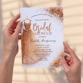 Convites Copper Bridesmaid Dress Bridal Shower