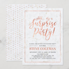 Convites Copper & Marble | Festa de Aposentadoria Moderna S