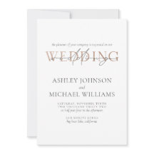 COPPER TYPOGRAPHY Casamento com Aquarela com Letra