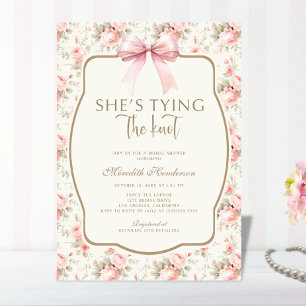 Convites Coquete rosa-taque atrelando o chuveiro nobre