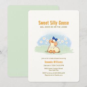 Convites Coquete Silly Goose Daisy Flor Bebê Shower