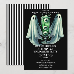 Convites Coquetéis Assustadores e Festa de Fantasmas do Hal