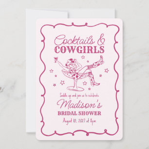 Convites Coquetéis Cor-de-Rosa e Cowgirls Nash Bash Exposiç