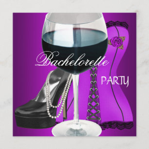 Convites Coquetéis de Despedida de Solteira Corset Preto Ma