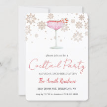 Coquetéis de Natal Bebidas Festivas Cute