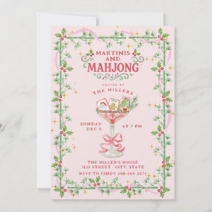 Convites Coquetéis de Natal e Festa de Mahjong