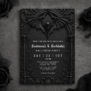 Convites Coquetéis e Fantasias Festa de Halloween do Morceg