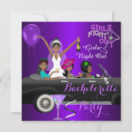 Convites Coquetel de Carro de Limo de Diversão Roxo festa d