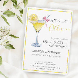 Convites Coquetel de limão Um tini um pouco mais velho aniv