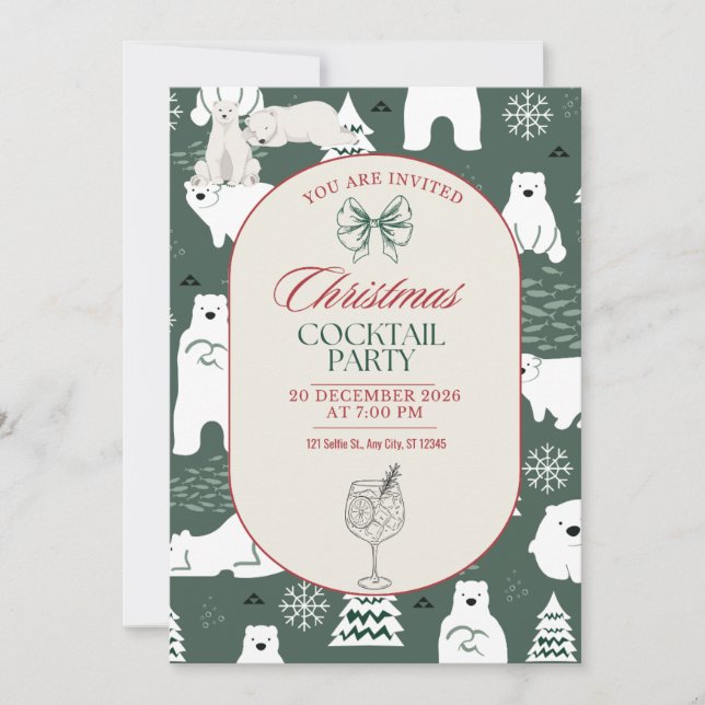 Convites Coquetel de Natal (Frente)