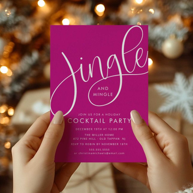 Convites Coquetel de Natal Jingle e Mingle (Criador carregado)