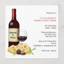 Coquetel de queijo de vinho para jantar formal