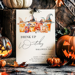 Convites Coquetel 'Drink Up Witches' Festa de Halloween Adu