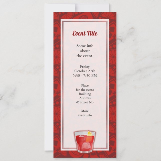 Convites Coquetel Negroni (Verso)
