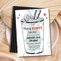 Coquetel retro bebida temido na moda aniversário d