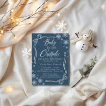 Coquette Baby está frio lá fora azul chá de bebê