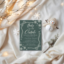 Coquette Bebê está frio lá fora chá de bebê verde