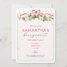 Convites Coquette Berry Sweet Qualquer Aniversário De Idade
