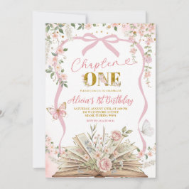 Convites coquette blush pink storybook birthday
