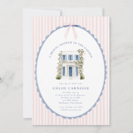 Convites Coquette Bow Garden Manor Bridal Shower Invitation