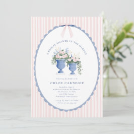 Convites Coquette Bow Garden Manor Bridal Shower Invitation
