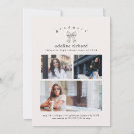 Convites Coquette Bow Graduation Announcement