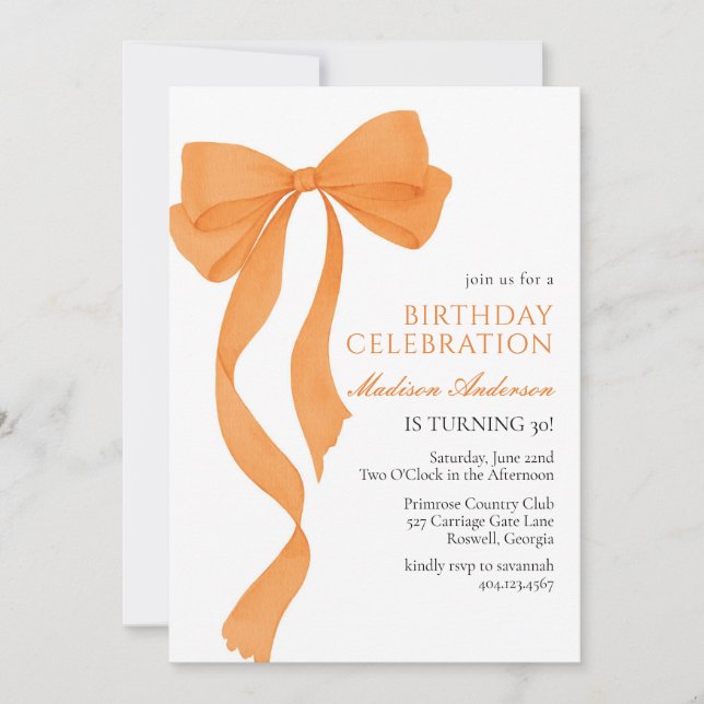 Convites Coquette Fall Birthday Invitation (Frente)
