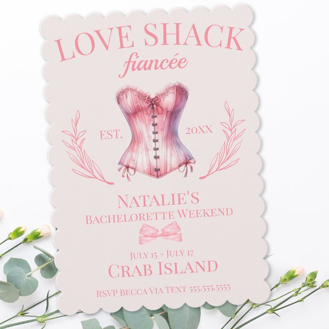 Convites Coquette Girly Arco Corset Social Club Bachelorett (Criador carregado)