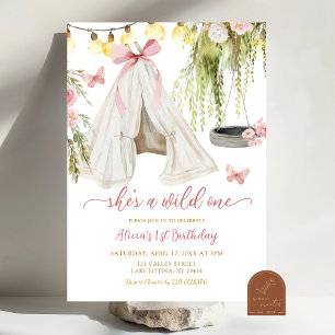 Convites Coquette Teepee Wild One Girl Primeiro Aniversário