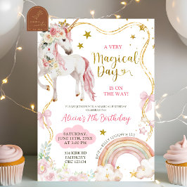 Convites Coquette Unicorn Magical Day Girl Birthday