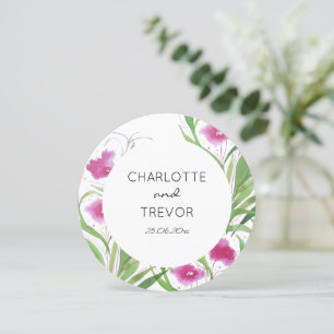 Convites Cor d'água, cor-de-rosa, pintada à mão