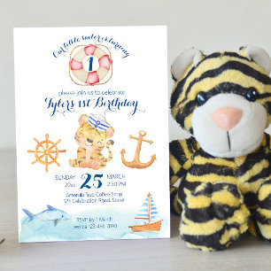 Convites Cor d'água pastel do tema marítimo náutico