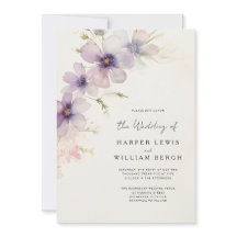 Cor d'água romântica cosmos flores qr code casamen