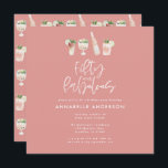 Convites Cor d'água rosada 50 e fabuloso aniversário inv.<br><div class="desc">Celebre seu aniversário de 50 anos em estilo com este design de aniversário de 50 anos cinza rosa. Um design moderno com texto de script e gráficos ousados. Parte de uma coleção.</div>