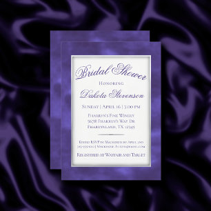 Convites Cor de Água Mínima Moderna Roxo-Violeta