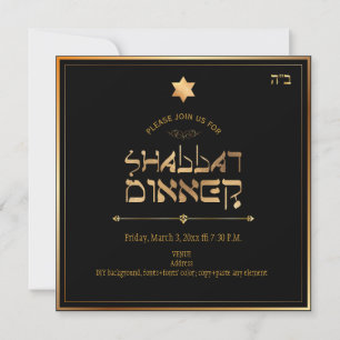 Convites Cor de fundo do Janto de Shabbat do PixDezines/DIY