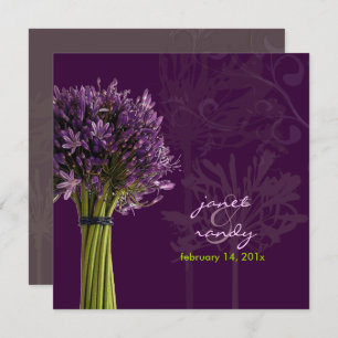 Convites Cor de fundo PixDezines Purple Agapanthus/DIY