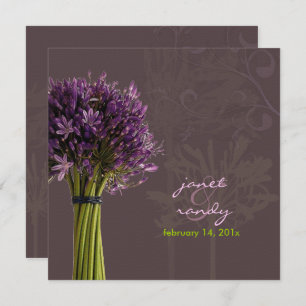 Convites Cor de fundo PixDezines Purple Agapanthus/DIY