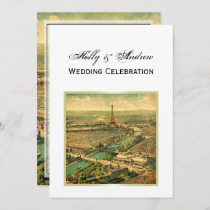 Convites Cor de Fundo V Casamento Anterior do Paris DIY