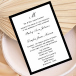 Convites Cor de Limite de Separação de Casamento de Orçamen<br><div class="desc">Você está interessado em um convite de casamento que se preocupe com seu orçamento? Bem, este é o convite para você! Este convite de casamento de barato apresenta um fundo branco com uma borda de cor personalizada que é atualmente preta, mas pode ser alterado para a borda de cor personalizada....</div>