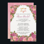Convites Cor de Malva | Blush Pink Watercolor Bat Mitzvah<br><div class="desc">Design de convite do Bat Mitzvah, moderno e elegante, com flores variadas sombreadas, de cor rosa pincelado a botânicos cor de água mauve, em fundo branco. Este design floral dos Designs Holiday Hearts (direitos reservados) está pronto para você personalizar com os detalhes do Bat Mitzvah da sua doce menina. No...</div>