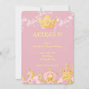 CONVITES COR DE PEACH DE PRÍNCIPE DE ANIVERSÁRIO