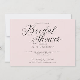 Convites Cor-de-rosa-Chá de panela preto Elegante