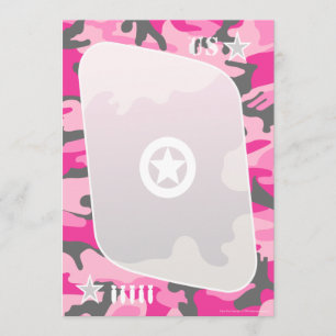Convites cor-de-rosa de Camo