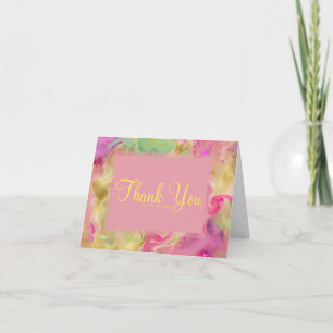 Convites cor-de-rosa, dourado, tinta verde de márm