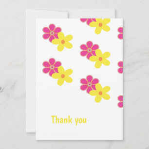 Convites Cor-de-rosa e amarelo personalizado