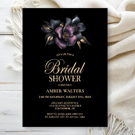 Convites Cor-de-rosa e Cinza, Chá de panela Floral