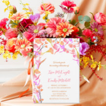 Cor de rosa e laranja Vidro Floral