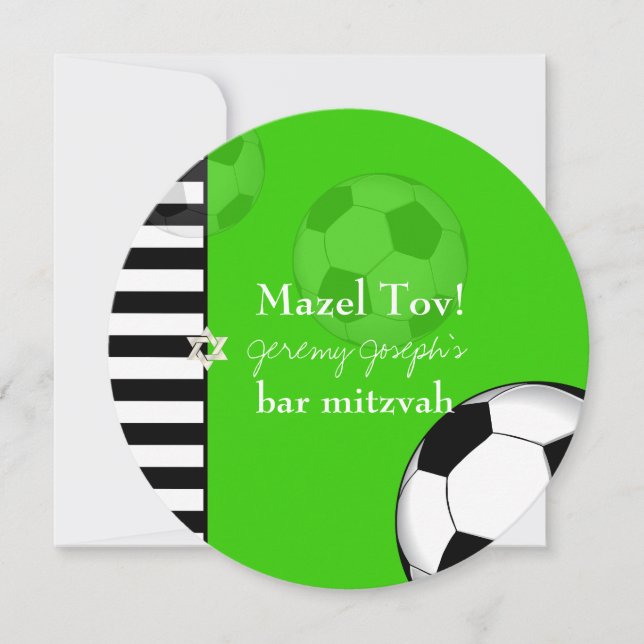 Convites Cor do bar de futebol PixDezines mitzvah/DIY (Frente)