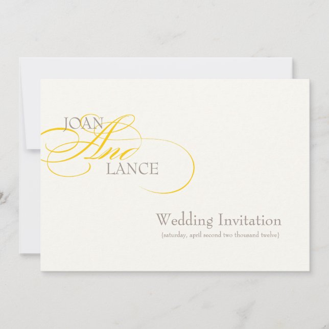 Convites Cor do PixDezines DIY, amarelo. Fonte do rico... (Frente)